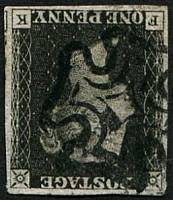 1d Pl.5 'FK' (SG 2wi, 'WMK. INV') VFU