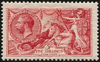 5/- SG 401(2) 'Pale Rose-Carmine' MINT