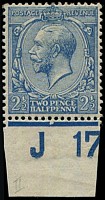2 1/2d SG 371 (7) 'PALE MILKY-BLUE' MINT