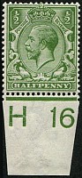 1/2d SG 354(12) 'OLIVE-GREEN' U/M