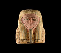 Egyptian Polychrome Sarcophagus Mask