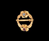 Medieval Gold Floral Ring Brooch