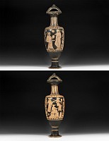 Greek Large Painted Bail-Amphora Vessel