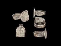 Medieval Silver Heraldic Inscriptional Hawking Ring