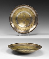 Greek Hellenistic Gilt Silver Bowl with Complex Ornament