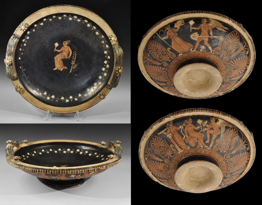 Greek Large Decorated Bowl Basin