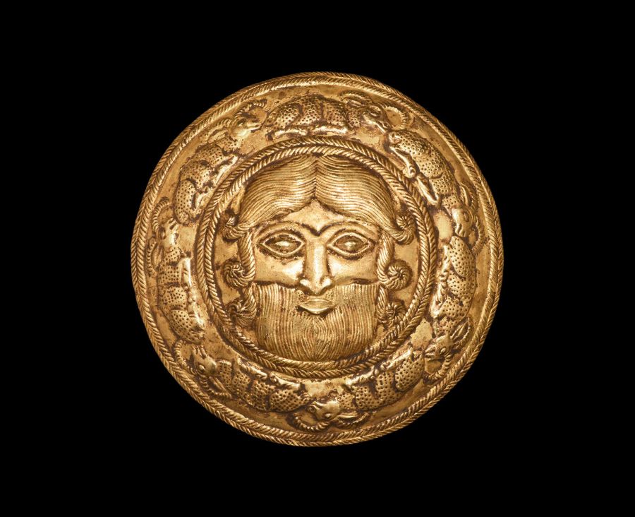 Western Asiatic Elamite Gold Hero Roundel