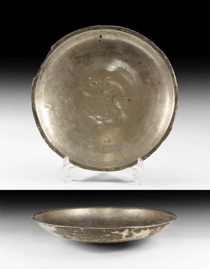 Roman Large Inscribed Silver Dish