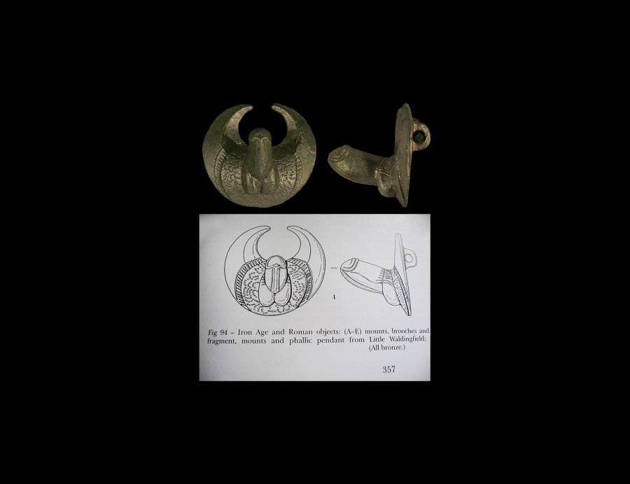 Roman Military Flying Phallic Pendant