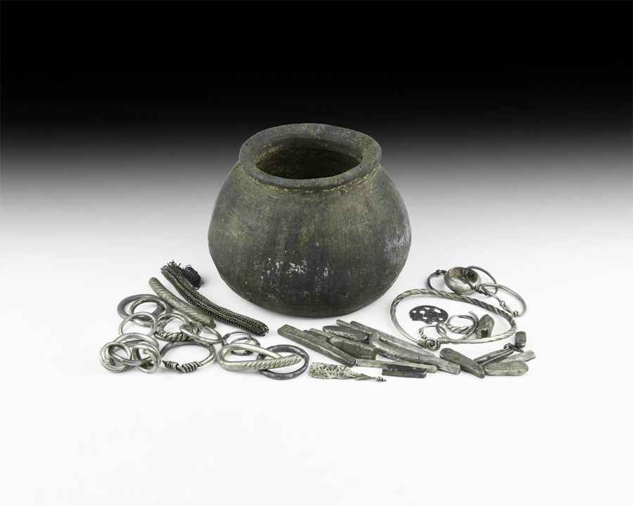 Viking Silver 'Hoard' and Vessel