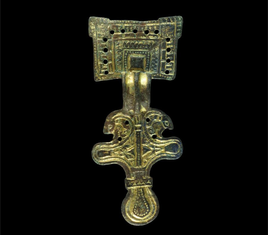 Anglo-Saxon Gilt Bronze Great Square-Headed Brooch