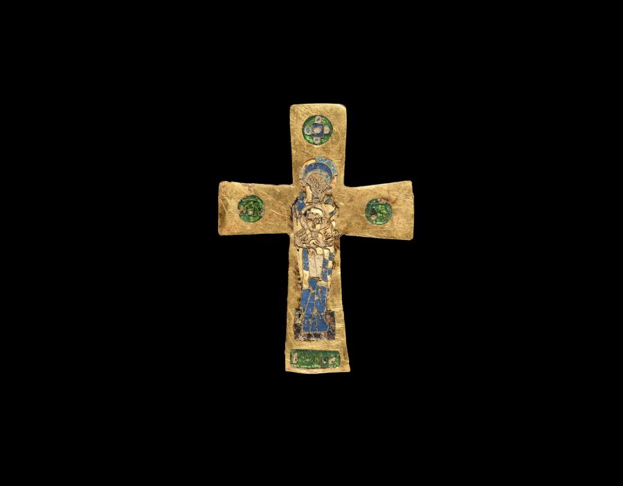 Byzantine Enamelled Gold Cross
