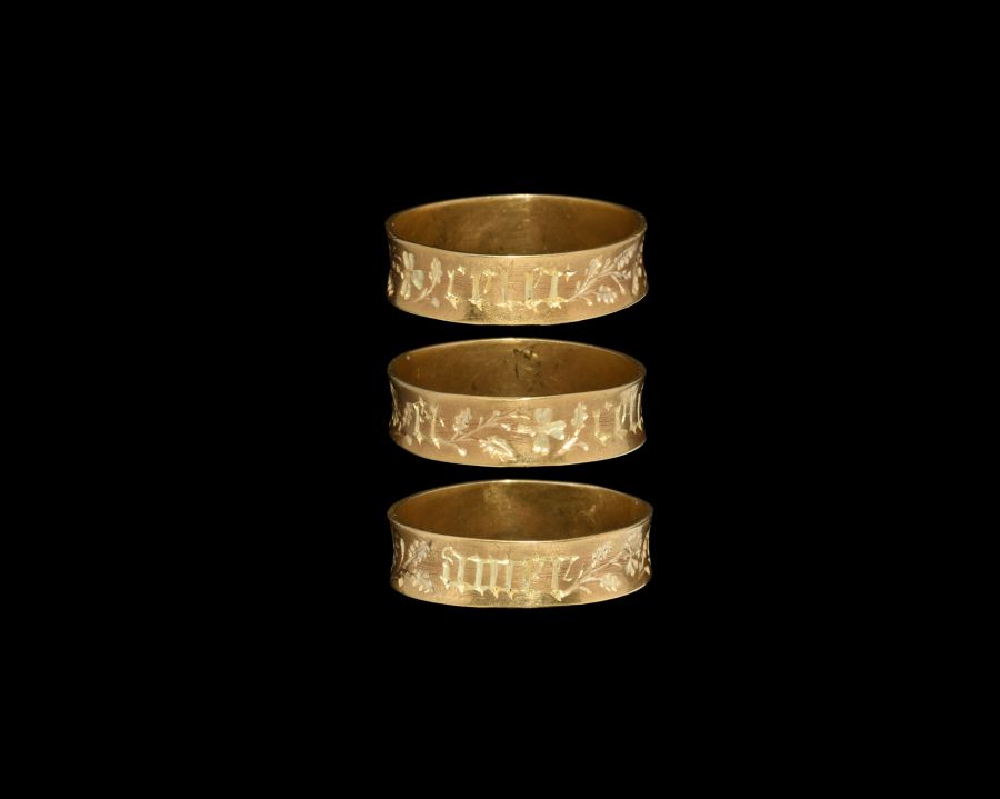 Medieval Gold 'Love and Conceal Our Love' Posy Ring