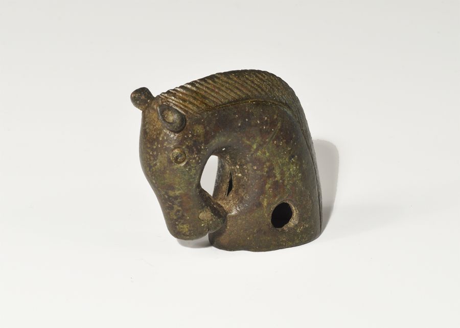 Viking Bronze Horse Head Staff Finial