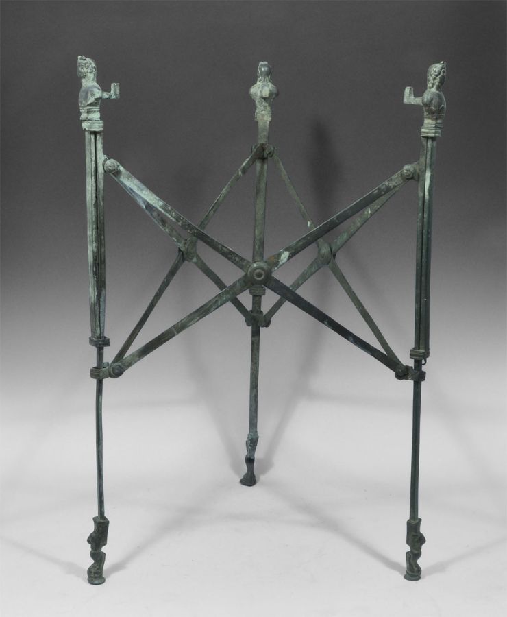 Roman Bronze Folding Tripod Stand