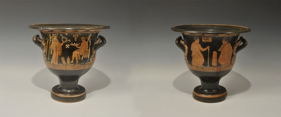 Greek Apulian Figural Bell Krater