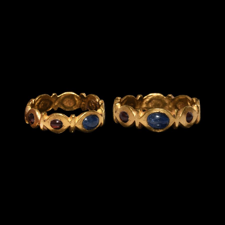 Roman Gold Ring with Gemstones