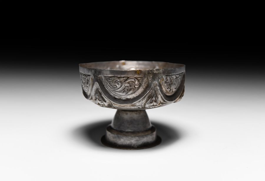 Medieval Silver Hexagonal Chalice