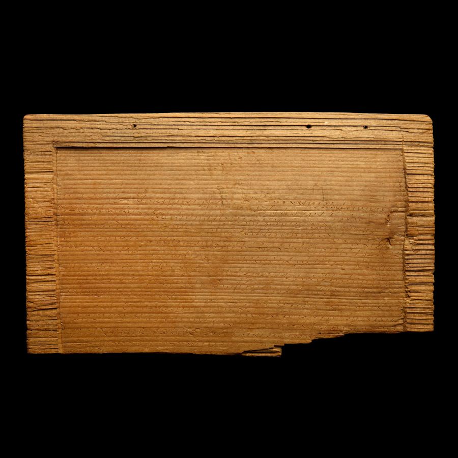Large Roman Inked Wooden Sales Contract Tablet for Land Bought by a Pomponius Valerianus