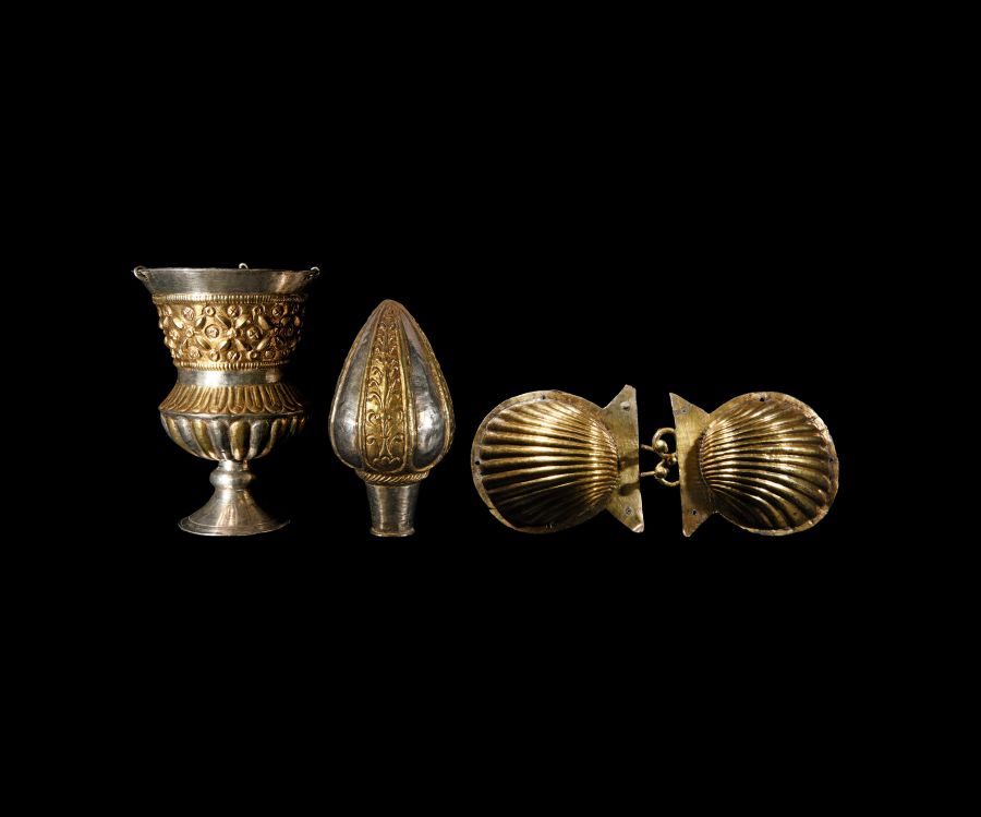 Byzantine Silver-Gilt Priest's Altar Group