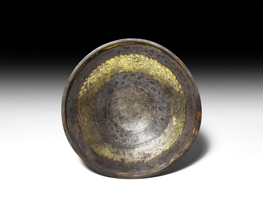 Large Hellenistic Gilt Silver Bowl