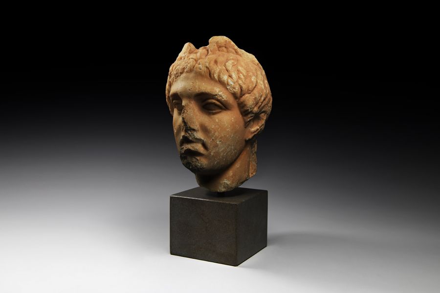 Roman Marble Head of Mercury