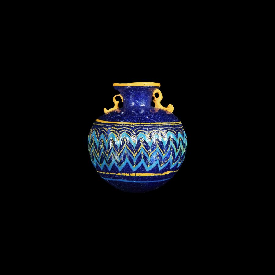 Greek Core-Formed Glass Aryballos
