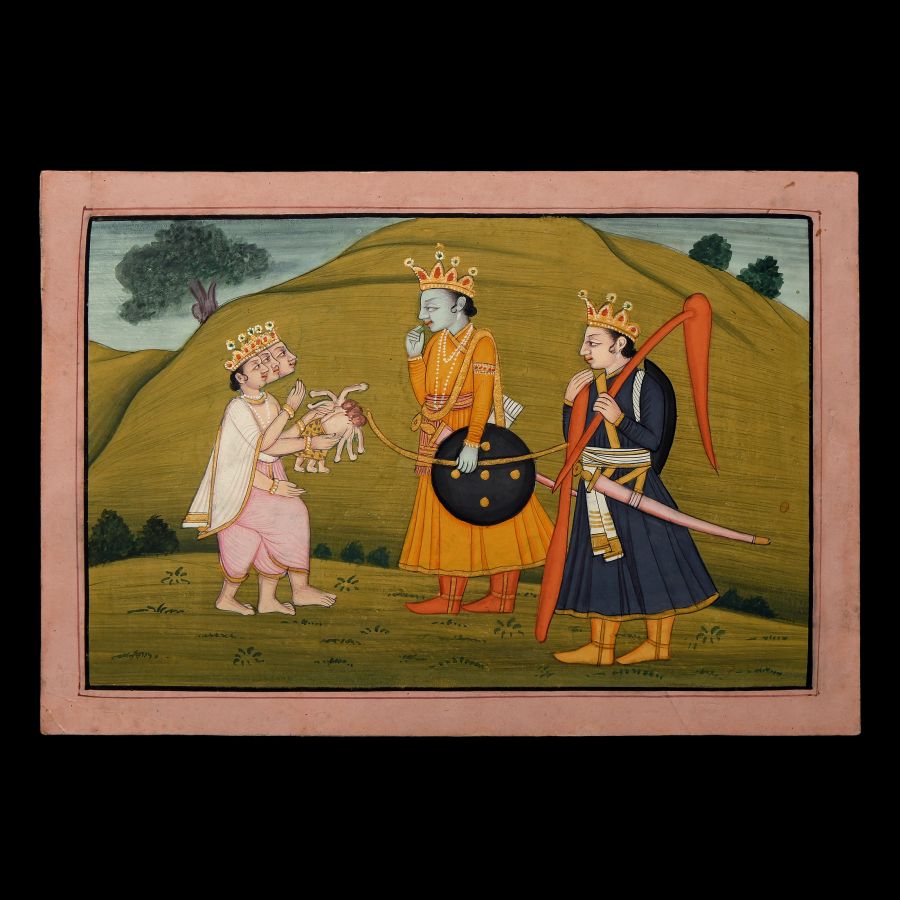 Indian Kangra School Miniature of Mahabharata Series