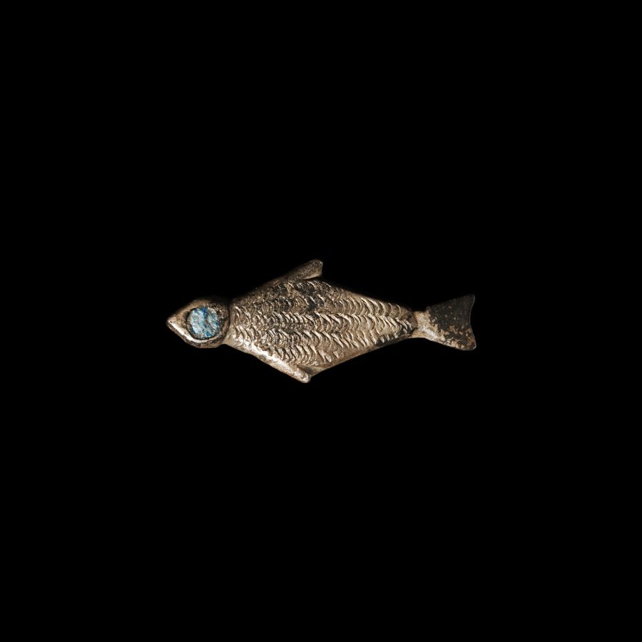 Roman Silver Fish Brooch
