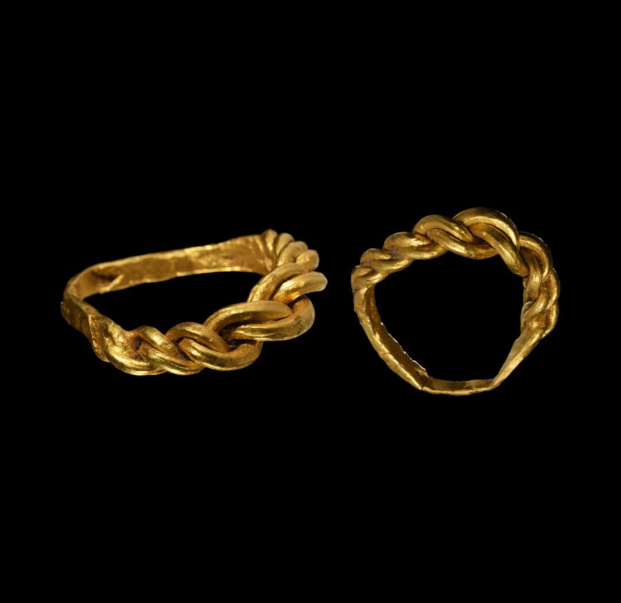 'The Sutton' Anglo-Scandinavian Viking Gold Plaited Ring