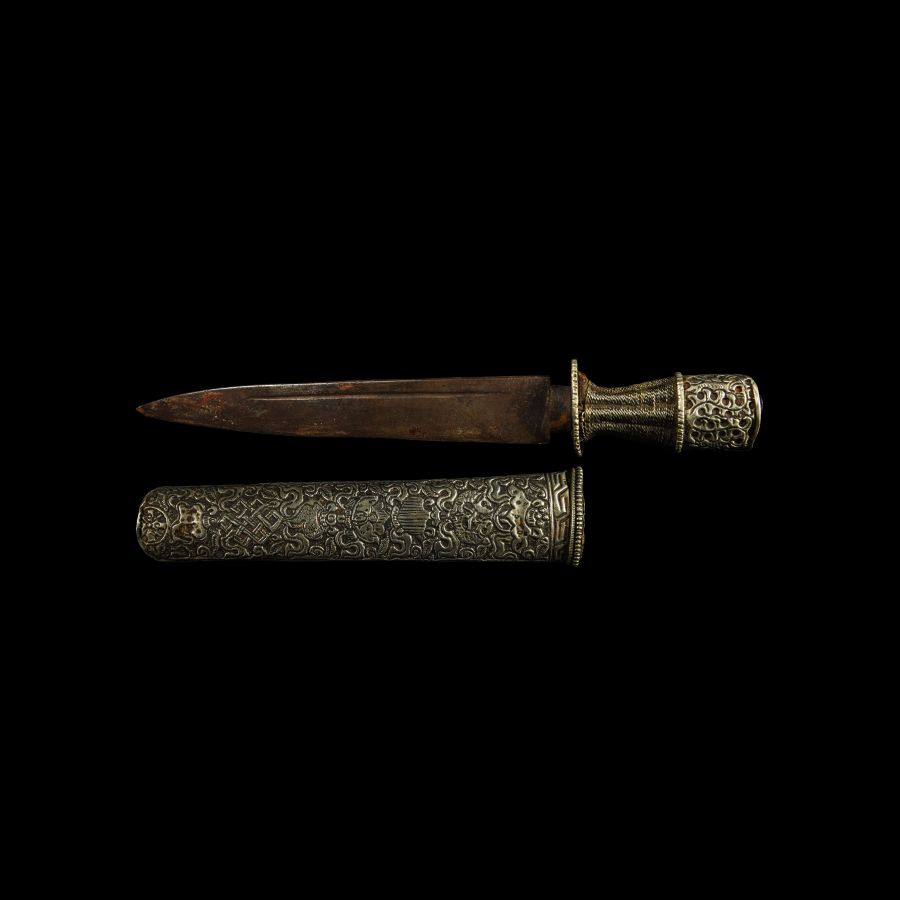Tibetan Dagger and Scabbard