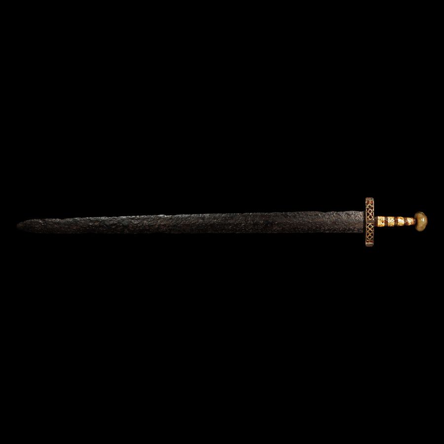 Migration Period Sword with Jewelled Hilt and Scabbard Elements