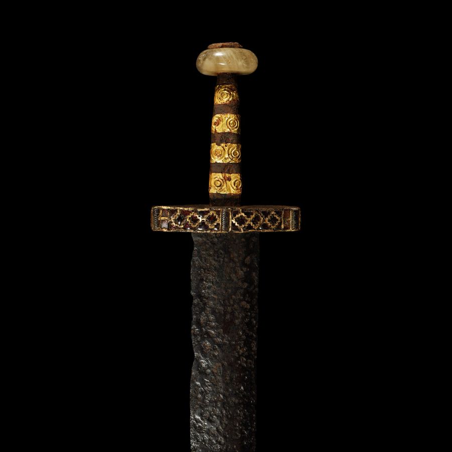 Migration Period Sword with Jewelled Hilt and Scabbard Elements
