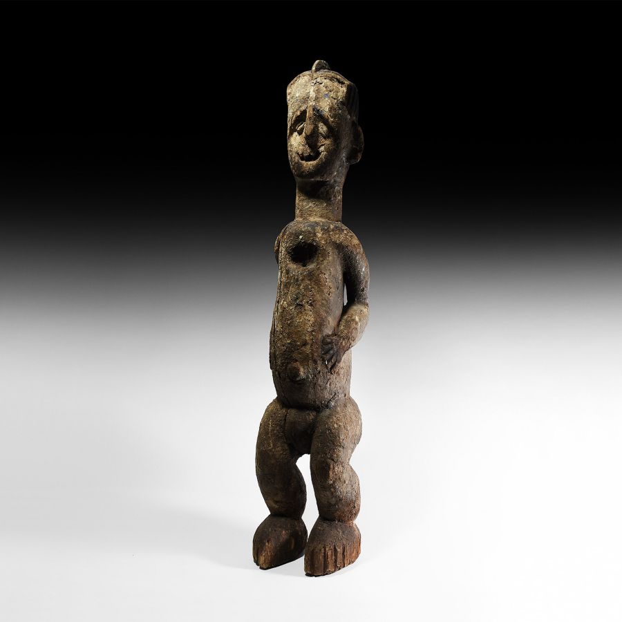Large West African Standing Wooden Figure