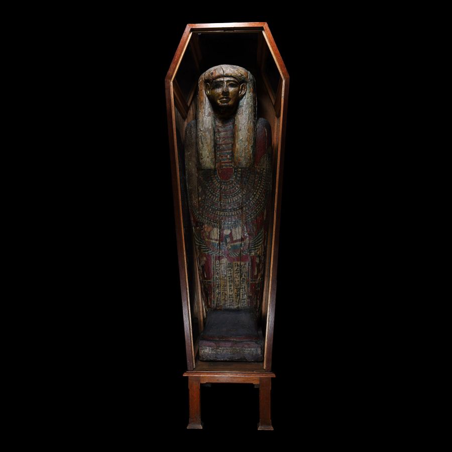 Egyptian Polychrome Mummy Sarcophagus of Tetosiris