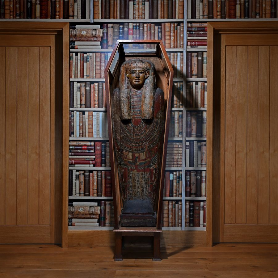 Egyptian Polychrome Mummy Sarcophagus of Tetosiris
