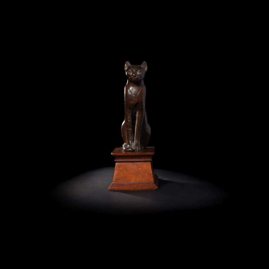 'The Miller' Egyptian Bronze Seated Cat