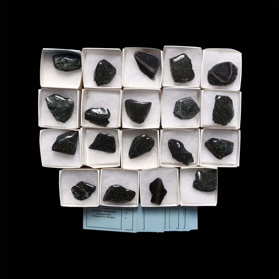 Polished Specular Haematite Specimen Collection