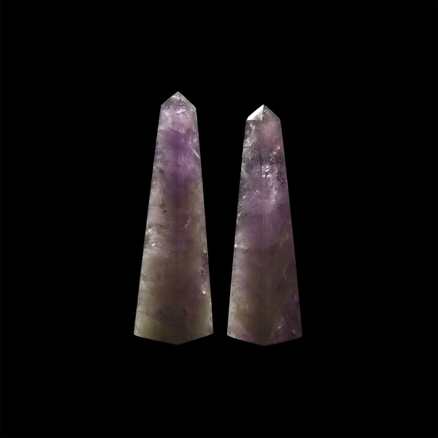 Natural History - Amethyst Crystal Pyramid Pair