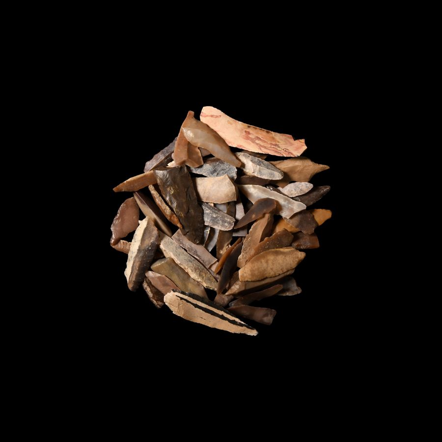 Stone Age Knapped Flint Knife Blade Collection
