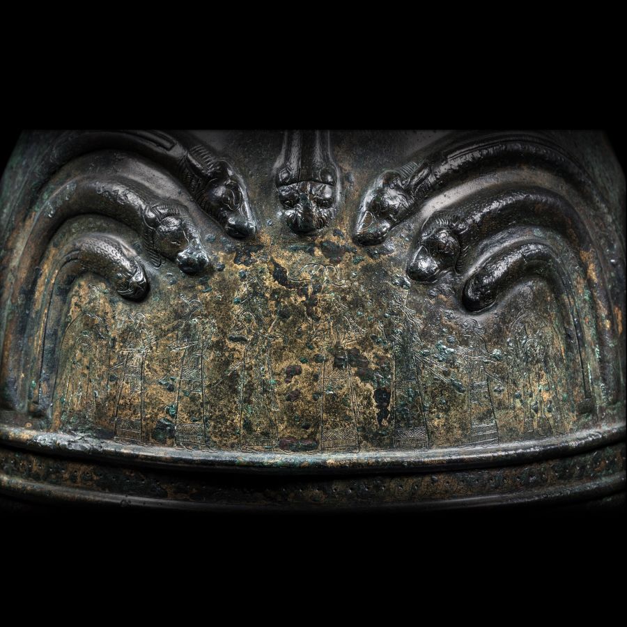 Urartian Helmet with Worshipping Scenes and Crowned Kings