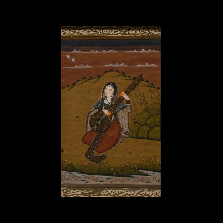 Framed Indian Watercolour Painting