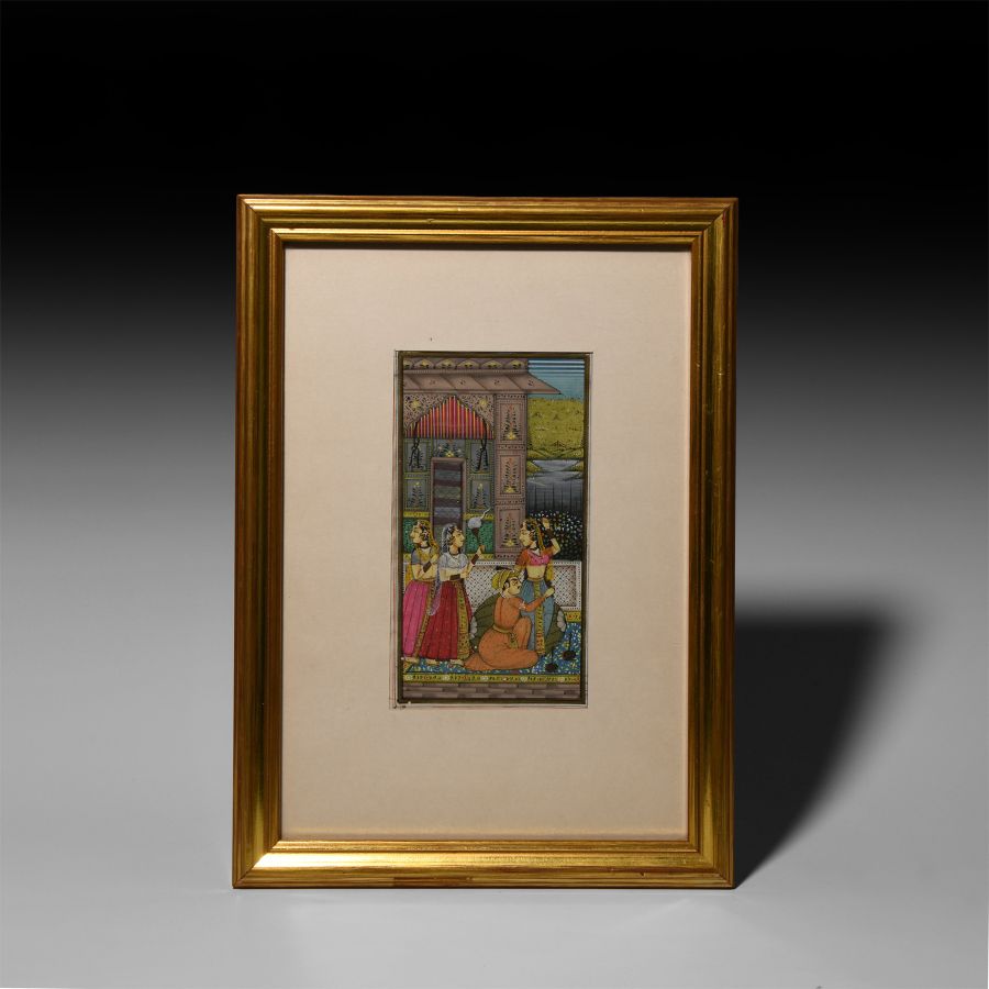 Framed Indian Watercolour Painting