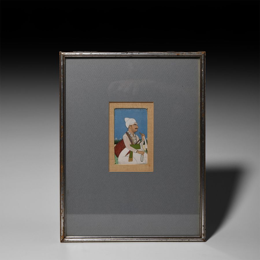 Framed Indian Watercolour Manuscript Leaf