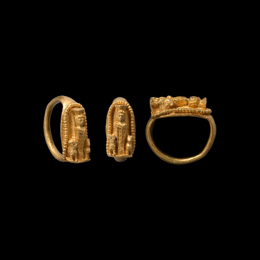 Greek Gold Ring with Artemis of Ephesus