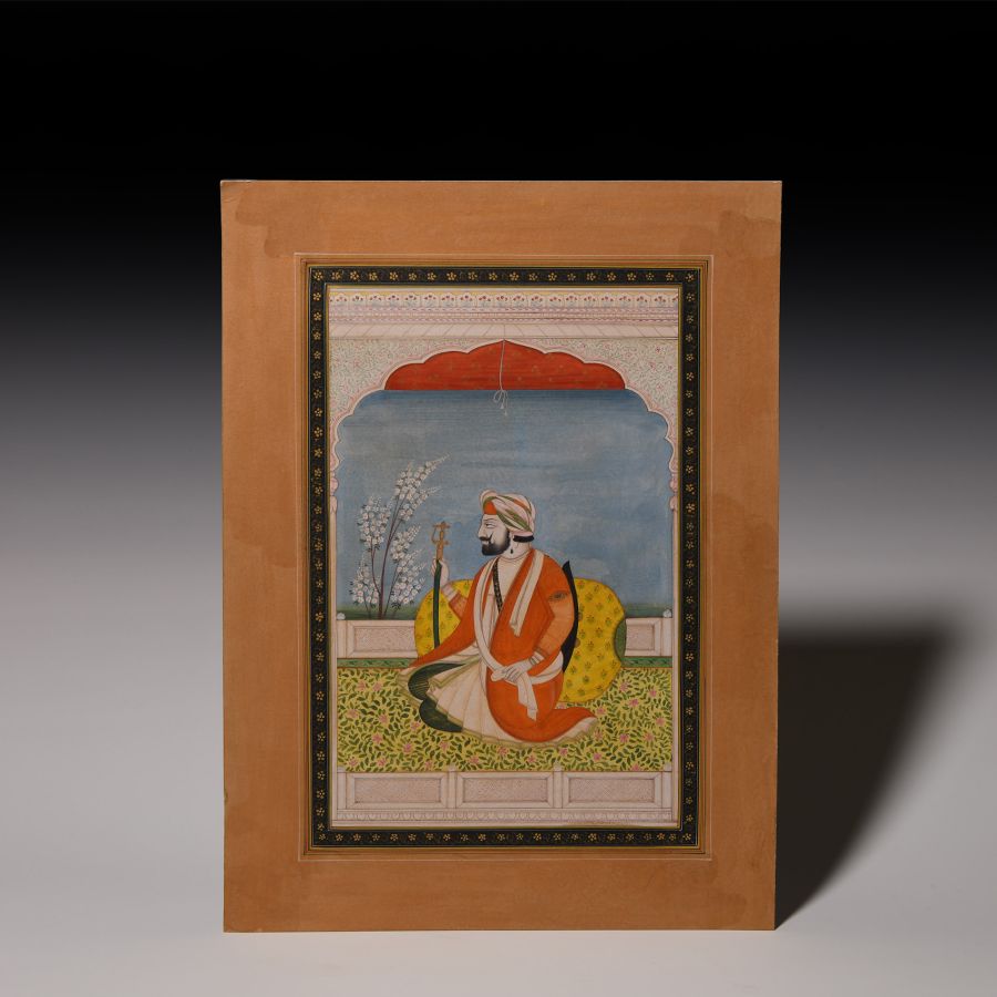 Indian Watercolour Portrait of Raja Ranbir Singh