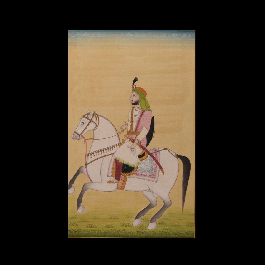 Indian Sikh School Painting of A Sikh Misl Leader