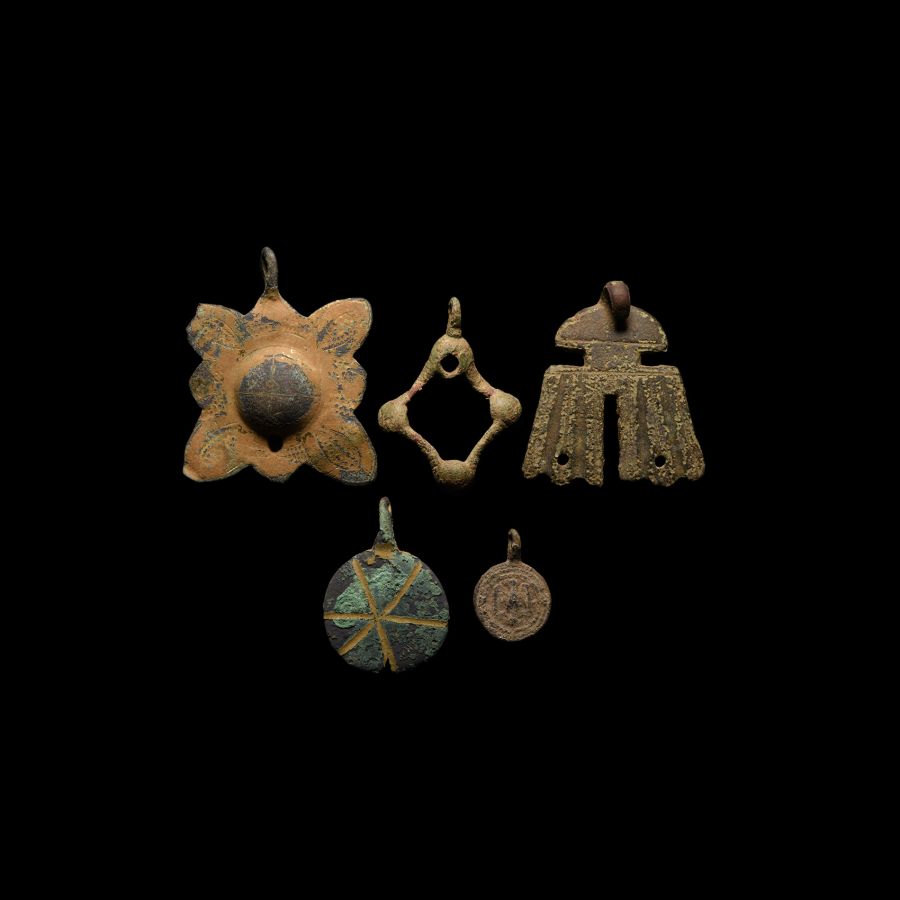 Medieval Horse Harness Pendant Group