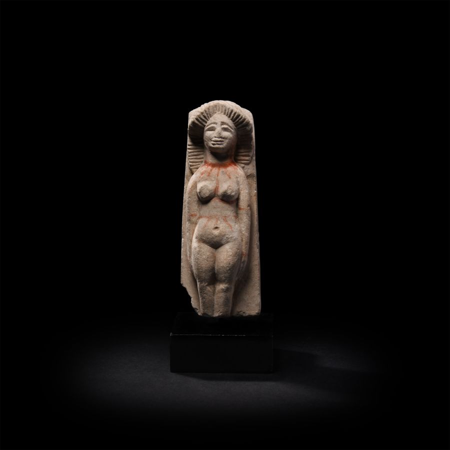 Egyptian Limestone Figure of Isis-Aphrodite