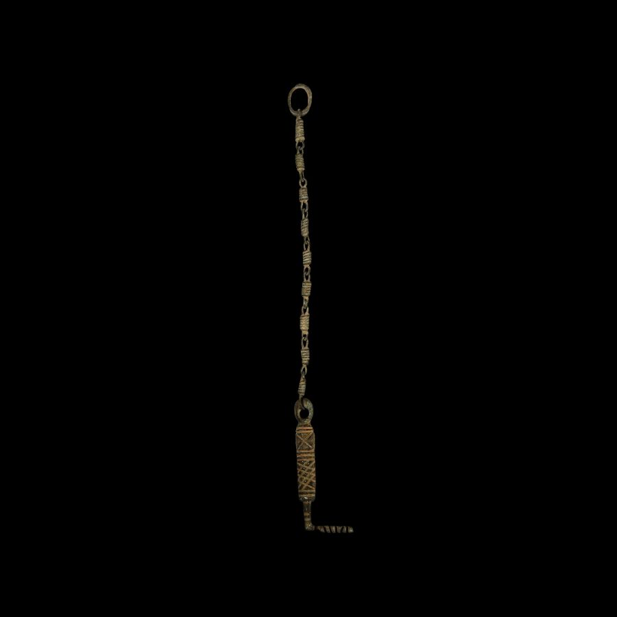 Roman Key with Chain